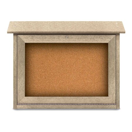 United Visual Products Outdoor Enclosed Combo Board, 48"x36", Black Frame/White Porc & Keylime UVCB4836ODB-WHTPORC-KEYLIME